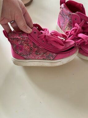Kids Billy footwear Pink High-Top Glitter Sneakers